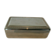 Silver metal jewelry box Red velvet interior XX century