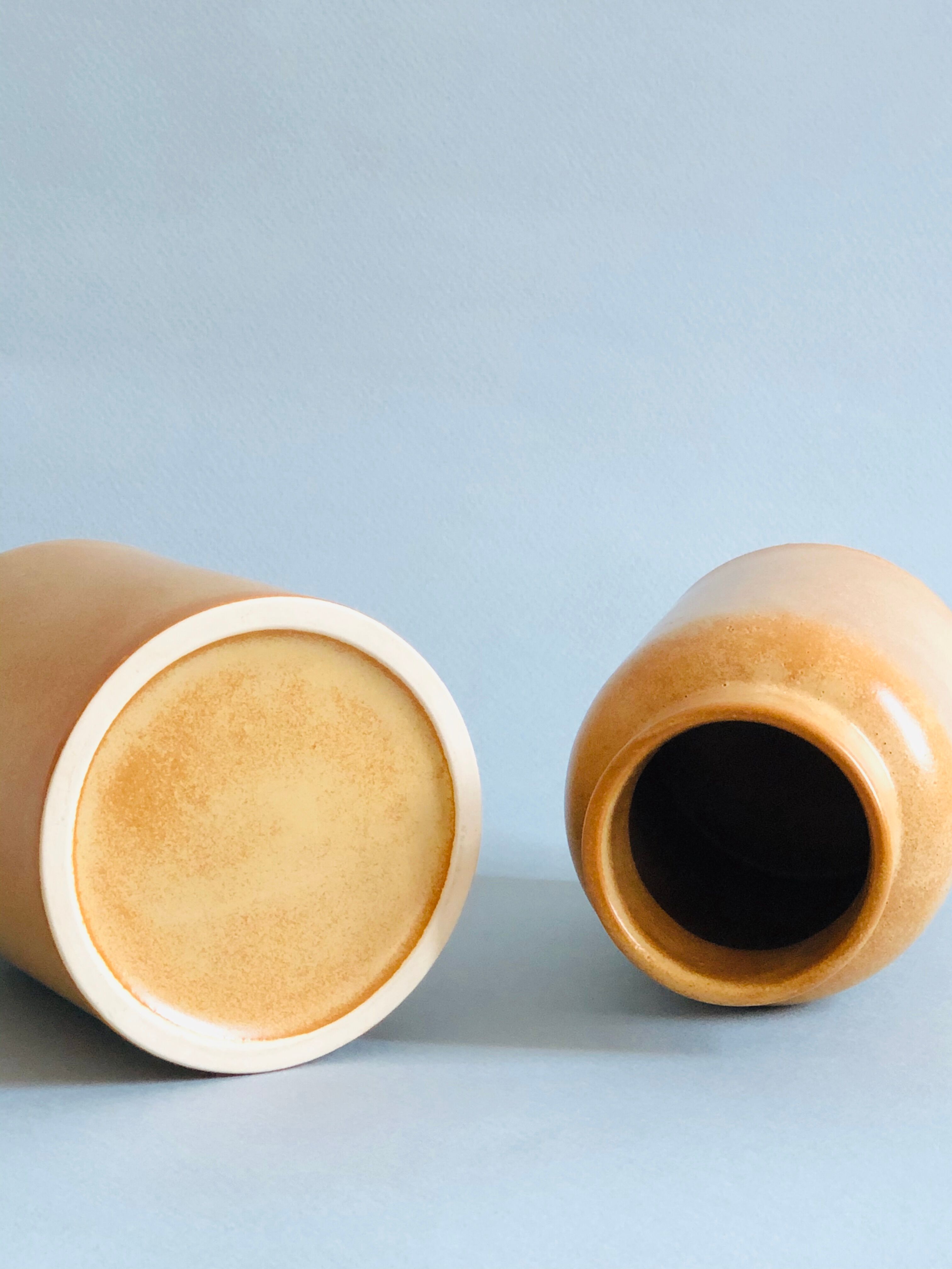 Pair of sandstone pots