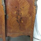 Low bronze marquèterie and marble top