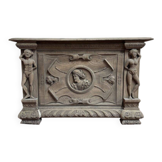 Renaissance-style chest - Solid oak — Sandblasted