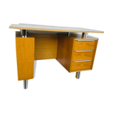 Vintage desk with drawers and side shelves - 1960