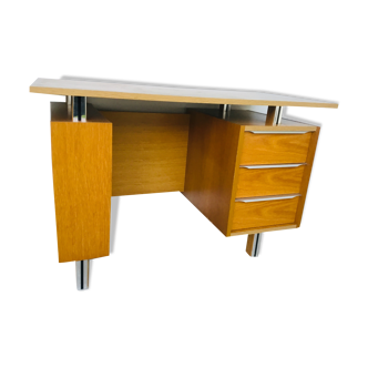 Vintage desk with drawers and side shelves - 1960