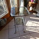 Bedside table or end of tubular steel sofa