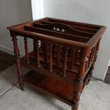 Magazine rack, mahogany vinyl rack, 19th century