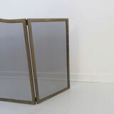 3-panel brass fireplace screen 70s