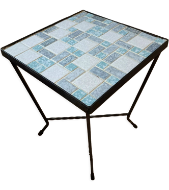 Petite table d'appoint mosaïque années 60