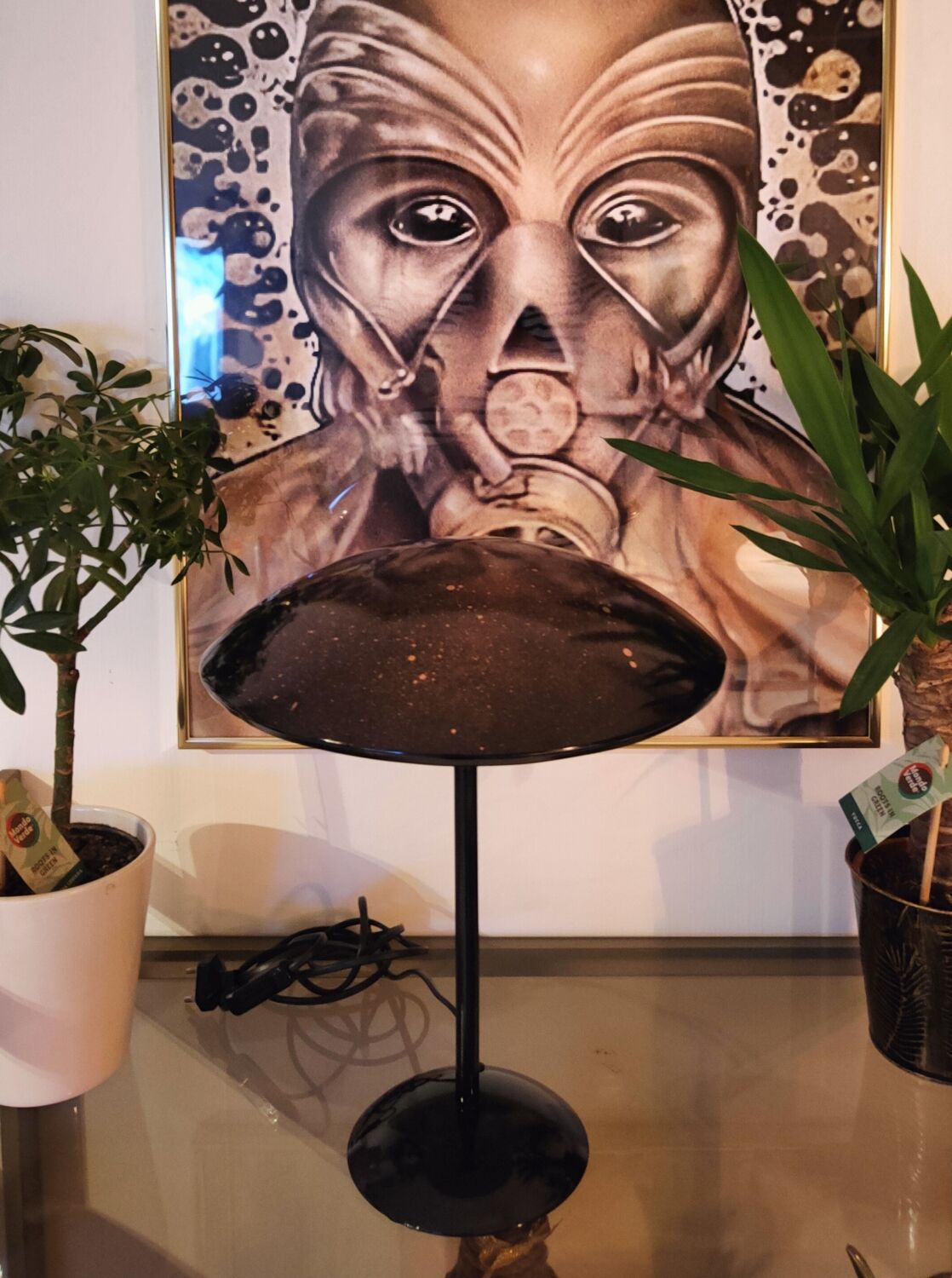 Vintage mushroom lamp 1980