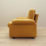 Yellow leather sofa, Italian design, 1960s, manufacturer: B&B Italia, desig