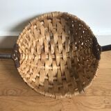 Braided wooden basket