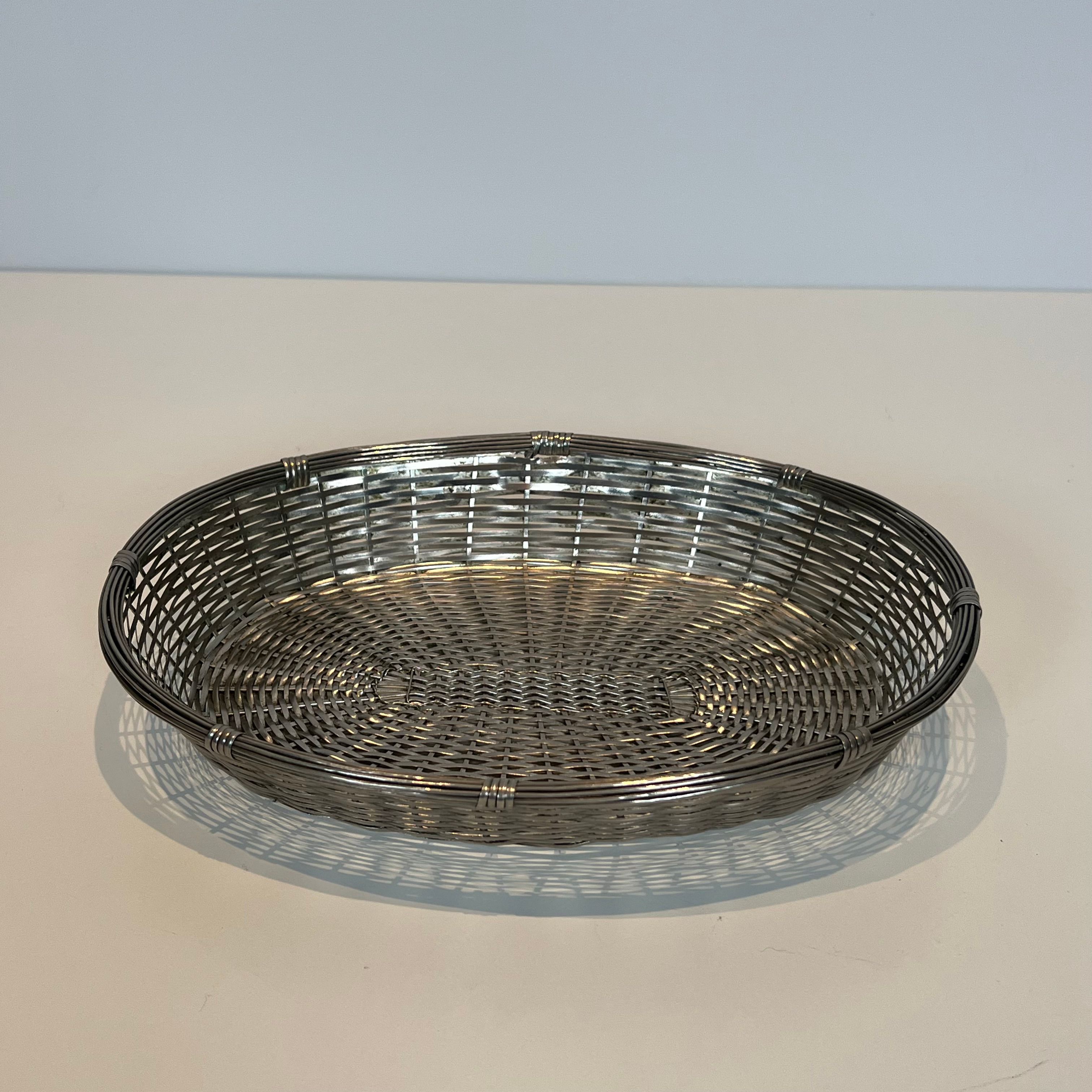 Bowl / pocket tray made of silver-plated wire