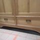 Former Parisian cabinet high in oak with pediment - 50s