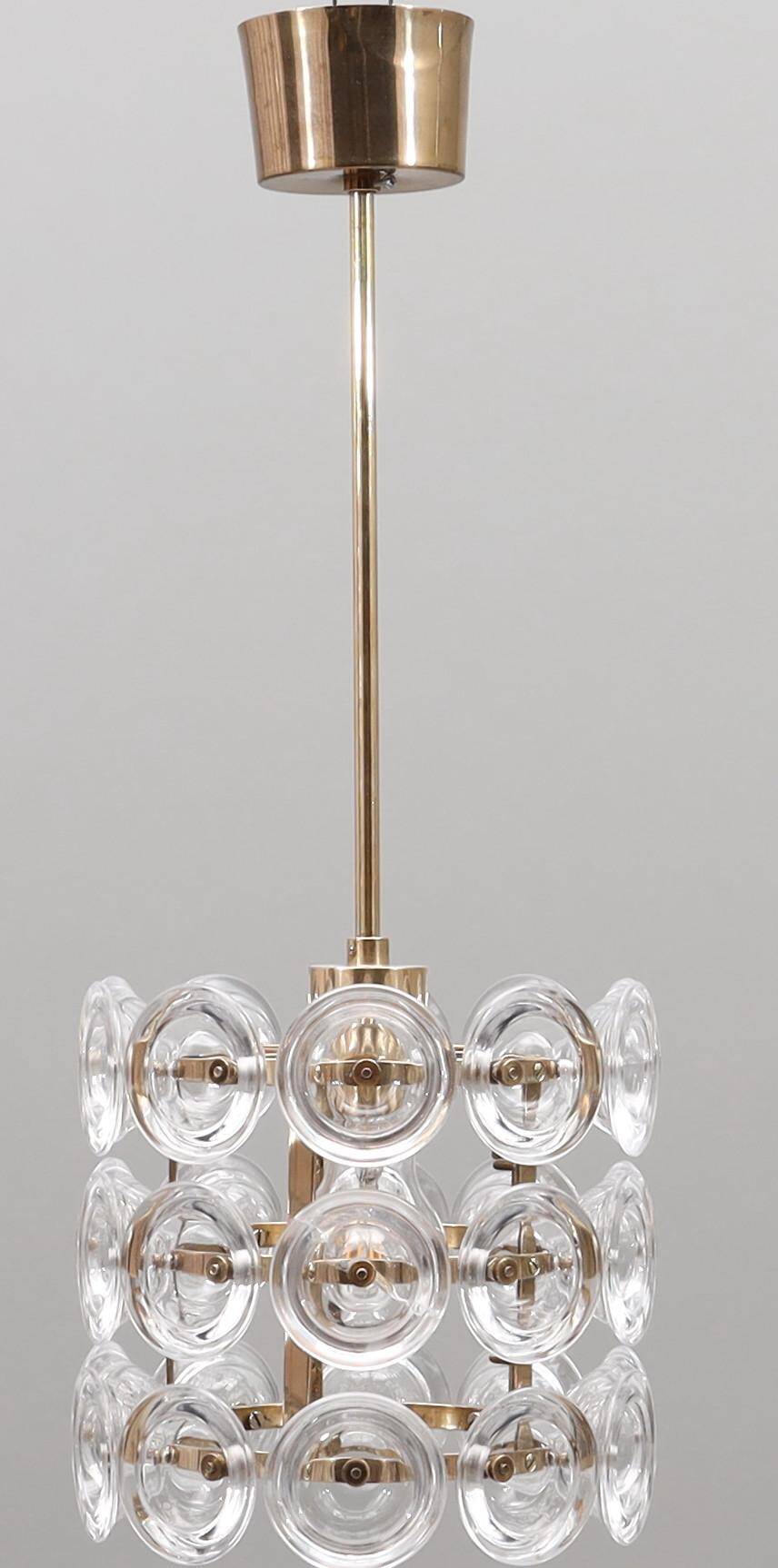 Lampe suspendue Carl Fagerlund pour Orrefors, Suède, 1960