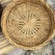 Lot de deux plateaux ronds en saule chamois
