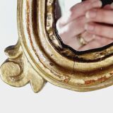 Mirror rocaille wood and stuck