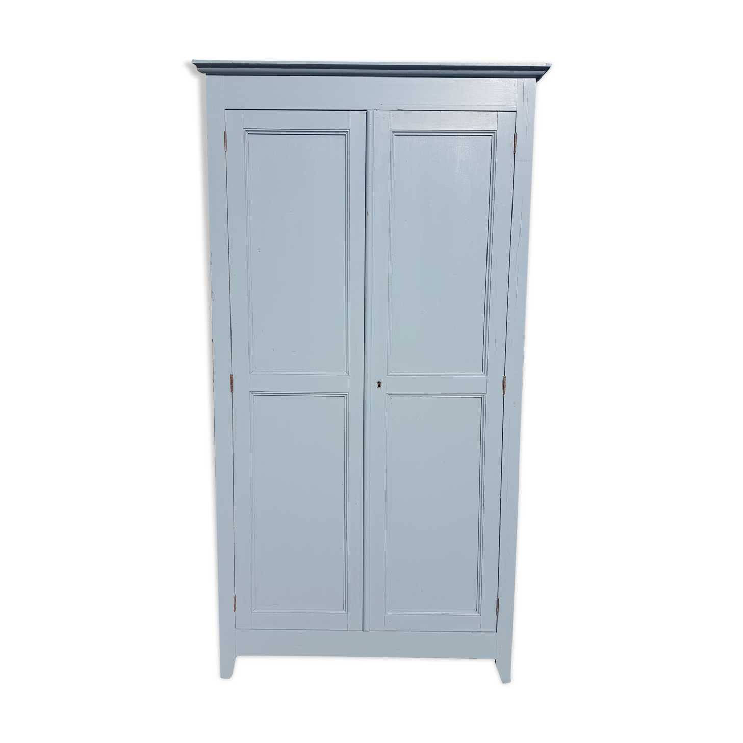 Grey blue Parisian wardrobe