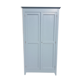 Grey blue Parisian wardrobe