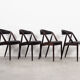Lot de 4 chaises en palissandre, design danois, années 1970, Kai Kristiansen
