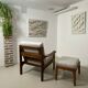 Danish teak armchair and ottoman, 1960s
