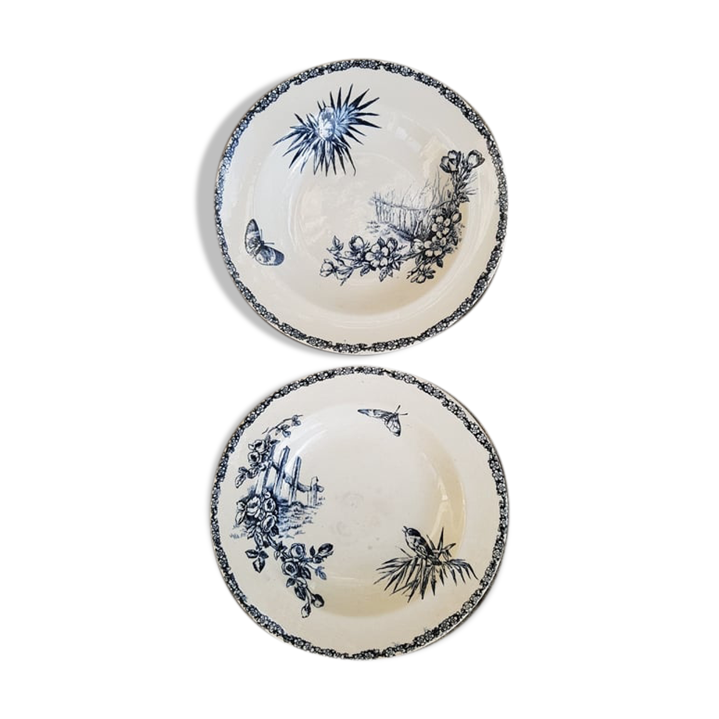 Lot de 2 assiettes E.Bourgeois