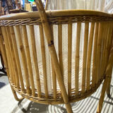Cradle bed in vintage rattan