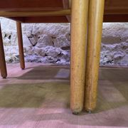 Set of 6 stackable vintage wooden chairs
