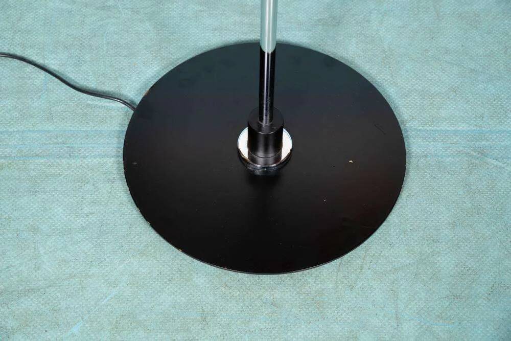 Minimalist chrome glass floor lamp, Bauhaus style floor lamp.