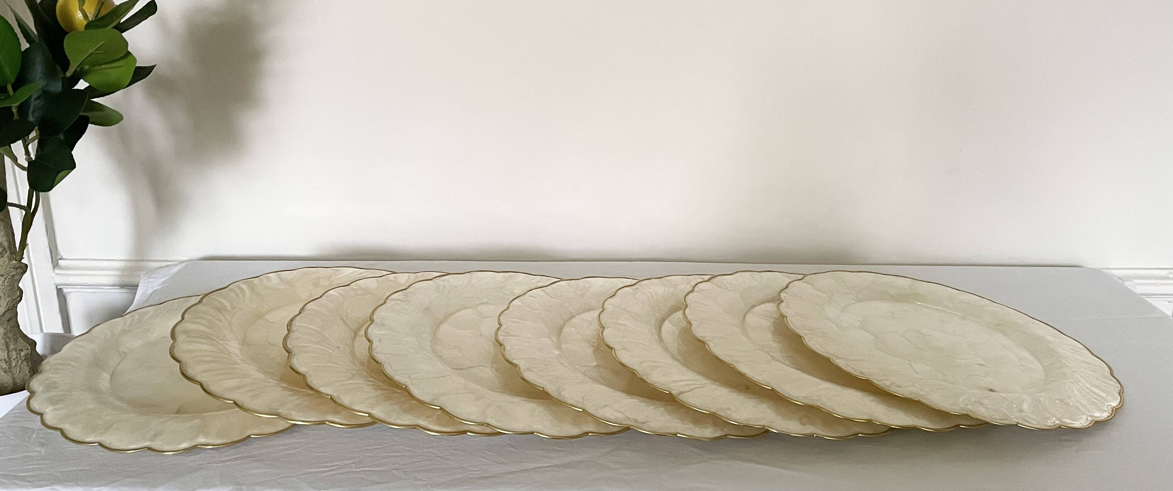 Mother-of-pearl and brass plates