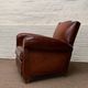 A Beautiful French Leather Club Chair, Moustache Model Circa 1950's