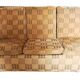1940s club style 3-seater sofa in checked velvet fabric