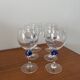 Luminarc wine glass set made in France vintage glass with a ball in