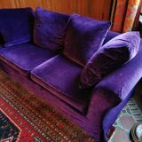 Purple velvet sofa 2 places