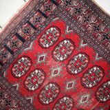 Vintage carpet Uzbek Bukhara handmade 83cm x275cm 1960s, 1C739