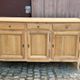 Louis XV buffet stripped in solid cherry wood 1970 165cm