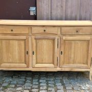 Buffet Louis XV décapé en merisier massif 1970 165cm
