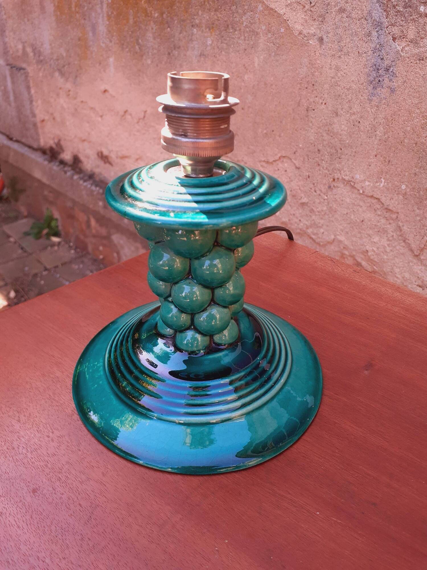 Pied de lampe année 60 céramique signé C. Darras Antibes