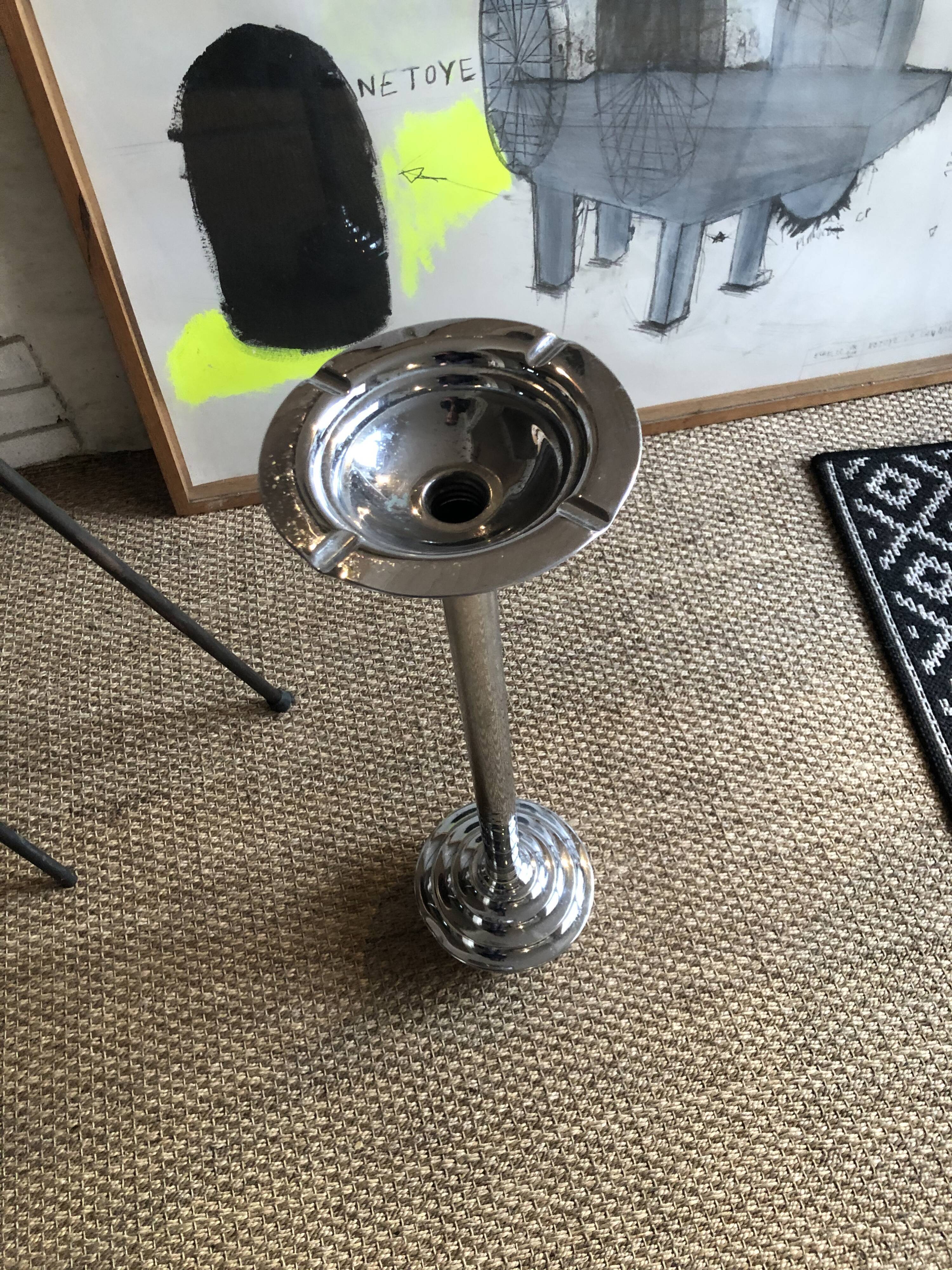 vintage chrome culbuto ashtray