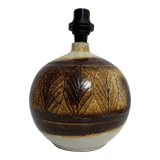 Ceramic ball lamp leaf decoration Olivier Roy Vallauris