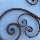 Wrought iron pediment