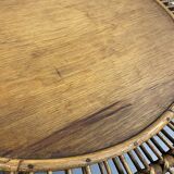 Table basse soleil en rotin