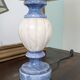 Blue and white alabaster living room lamp