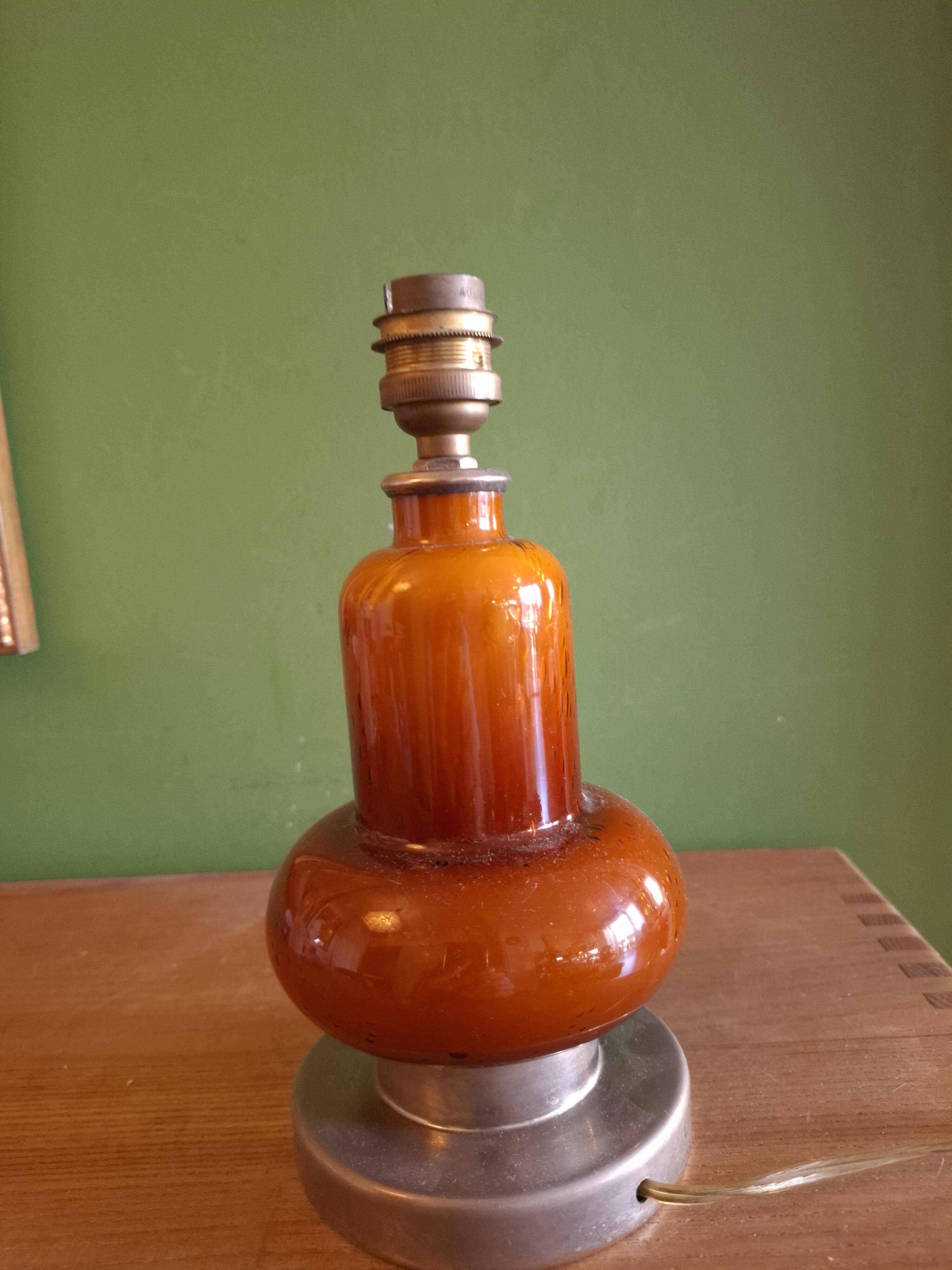 Blown glass lamp base
