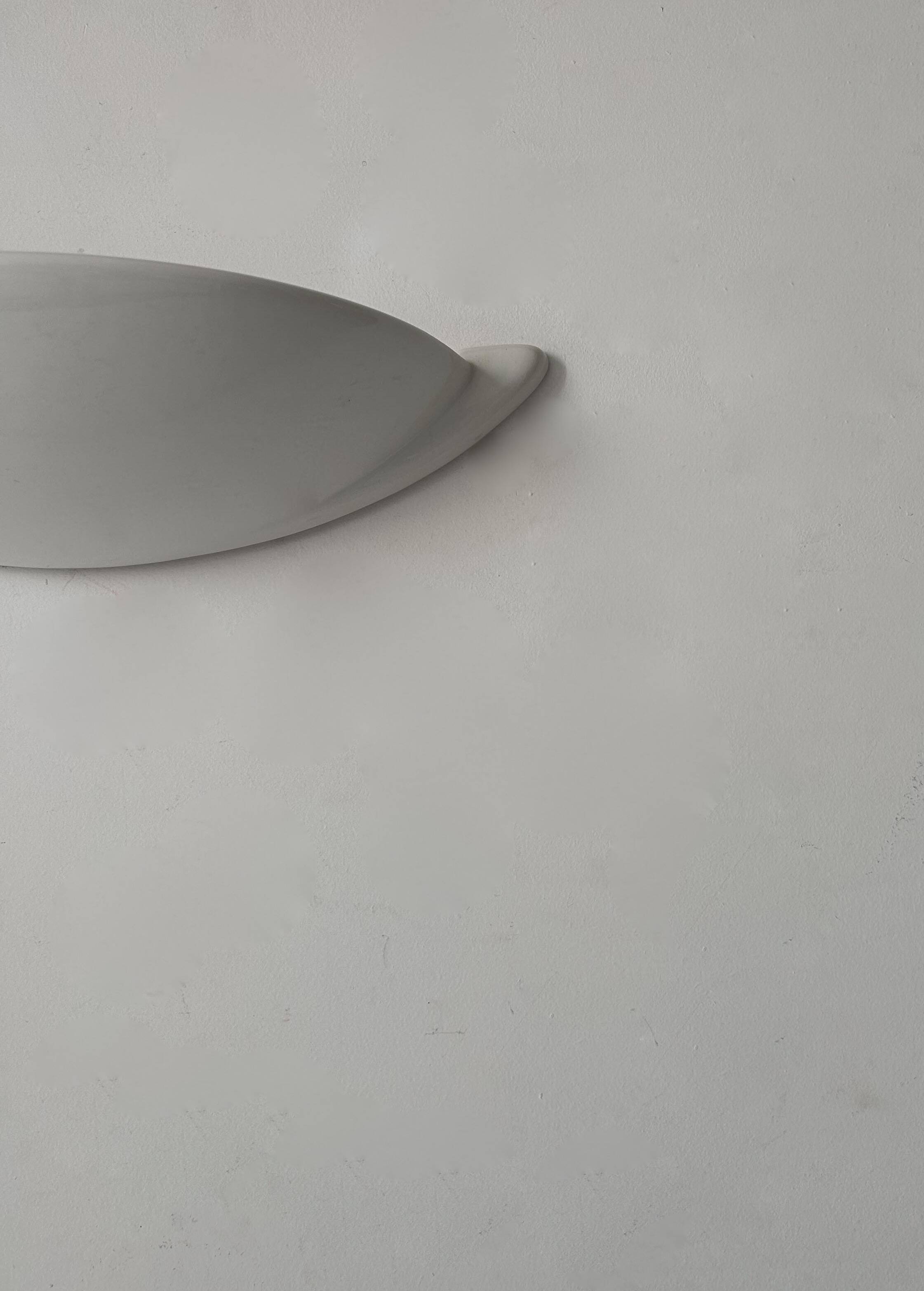 Vintage wall light, white porcelain, France 1960