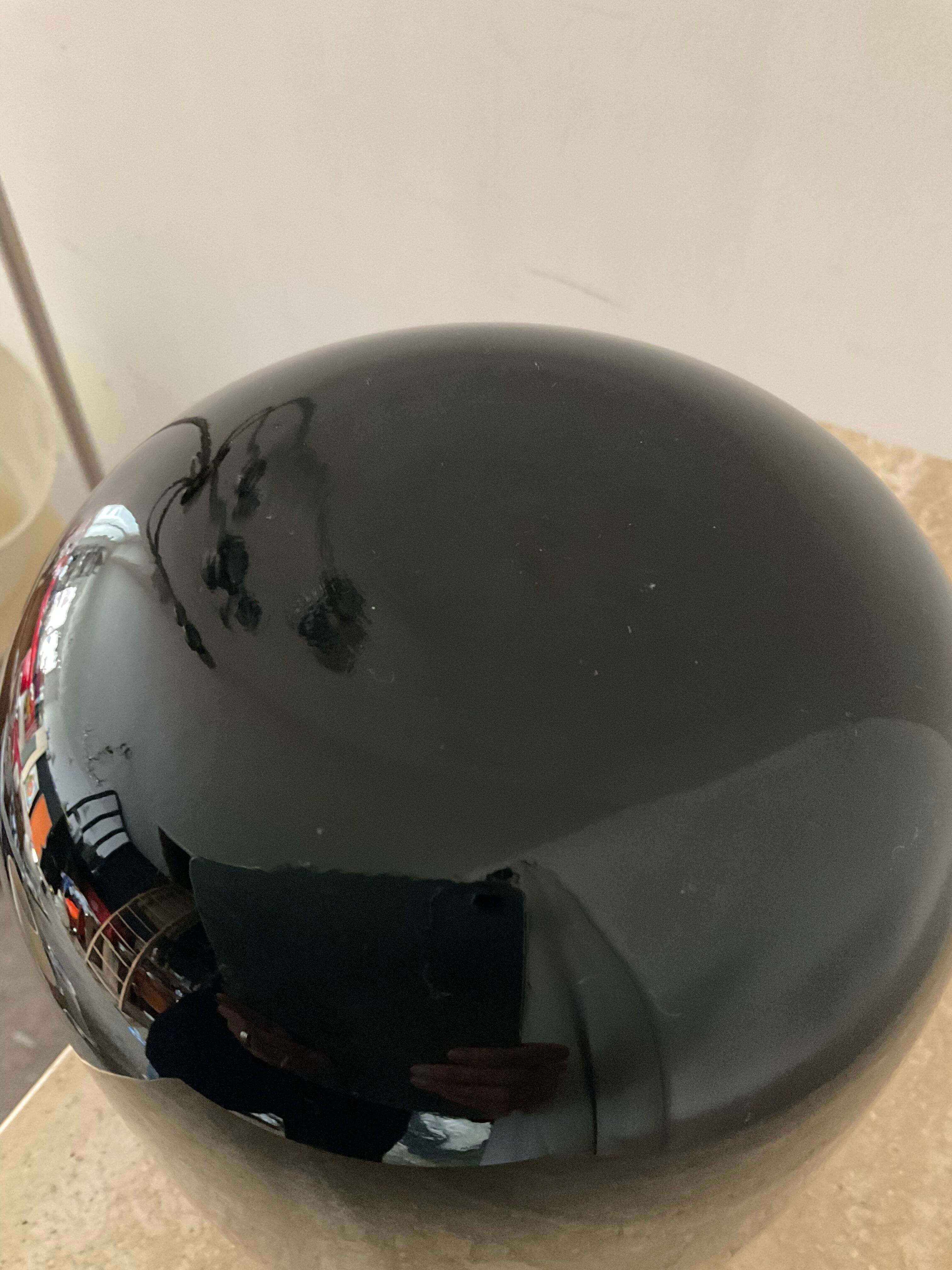 Vintage vase in black opaline 60s-70s