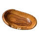 Handcrafted solid olive wood bowl 20 cm – Organic freeform shape