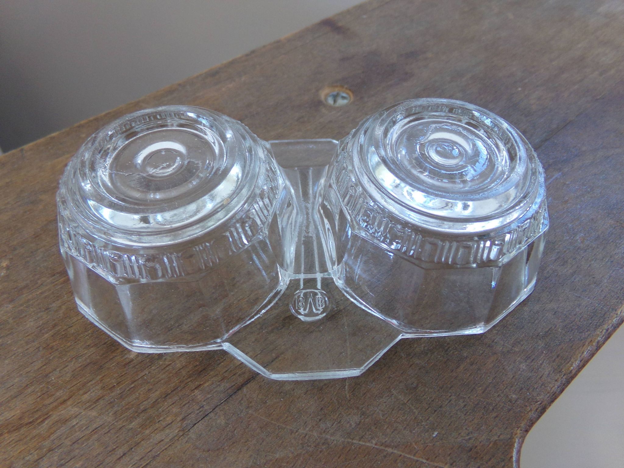 Salière poivrière en verre