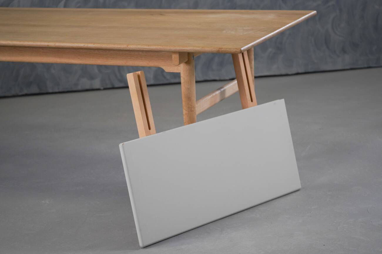 Large Hans J Wegner ‘CH327’ dining table in oak and soap for Carl Hansen & Son Denmark 1960’s