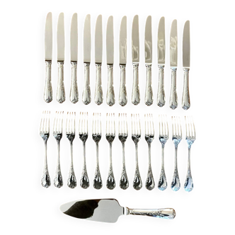 Christofle Marly, dessert cutlery, cheese, knives, forks