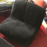 Vintage armchair airborne 70s and ottoman