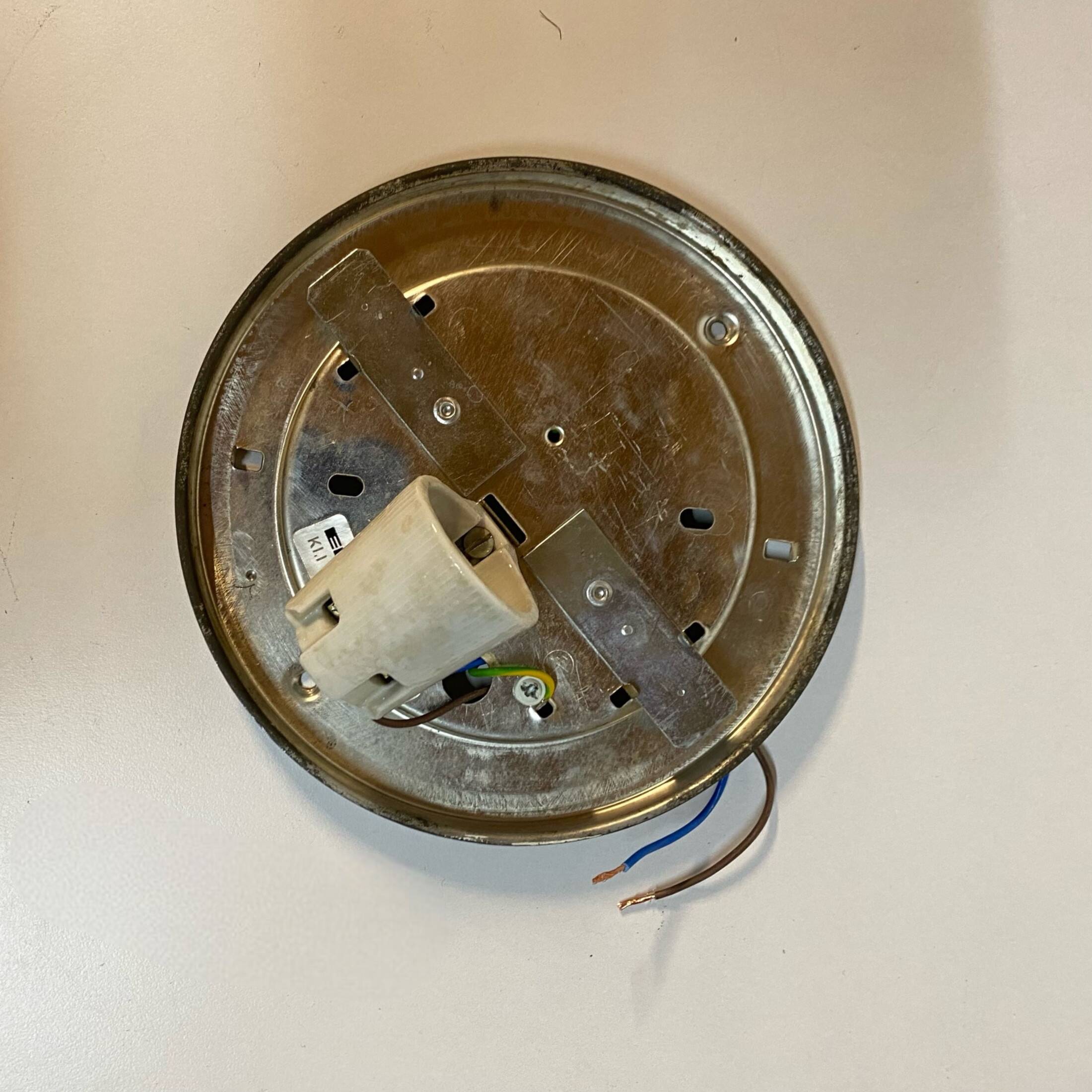Minimalist glass ceiling wall light 1970 1980 seventies eighties Erco LAMP-7199