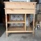 Bureau secrétaire console bois clair vintage Alphonse avec tiroir